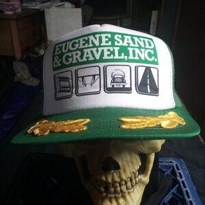 Deadstock Eugene Sand & Gravel Scrambled Eggs Snap Trucker Hat Cap